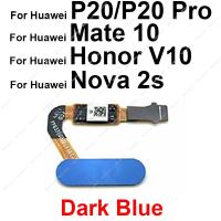 เซ็นเซอร์ลายนิ้วมือปุ่มหน้าแรกสําหรับ Huawei P20 P20 Pro Mate 10 Nova 2S Return Key Touch Scanner Flex Cable สําหรับ Honor View V10