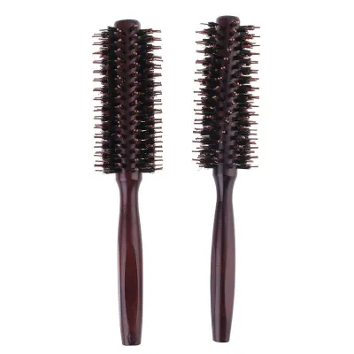 ☞❂ 6 Types Straight Twill Hair Comb Natural Boar Bristle Rolling Brush Round Barrel Blowing Curling DIY Hairdressing Styling Tool