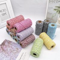 【YD】 100M/Roll Color Cotton Cord Rope Twisted Macrame String Thread Crafts Textile Wedding Supplies