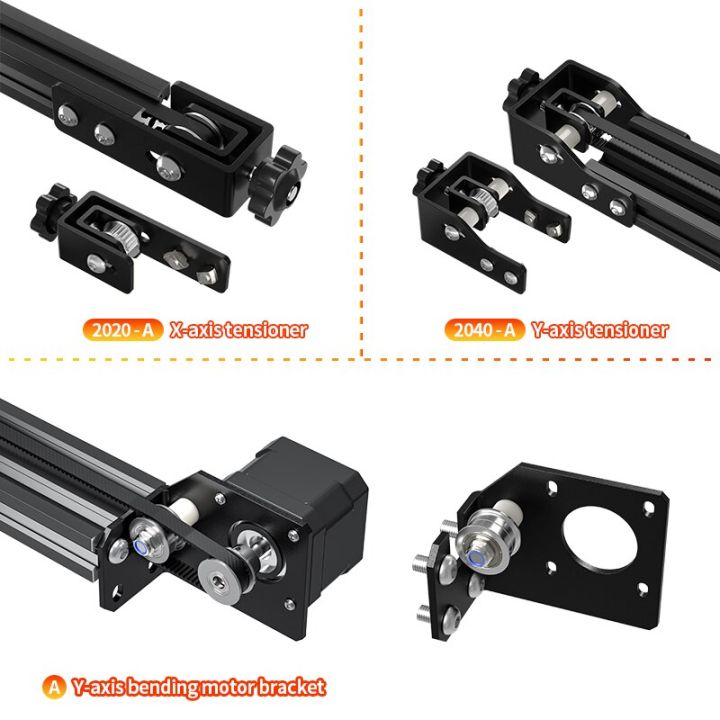 ชิ้นส่วนเครื่องพิมพ์3d-แกน-y-x-แท่นติดตั้งมอเตอร์ขวา-ซ้าย-x-z-แกนหน้า-หลังมอเตอร์แผ่นยึดตั้งกล้อง-x-y-tensioner-สำหรับ3d-diy