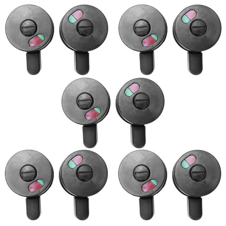 10pcs-public-toilet-door-locking-rotating-red-green-indicator-knob-lock