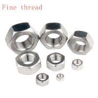 DIN934 Fine thread hex nut Stainless steel A2 SUS 304 M6x0.75M8x1.0M10x1.0/1.25M12x1.0/1.25/1.5M14x1.5M16x1.5M20x1.5