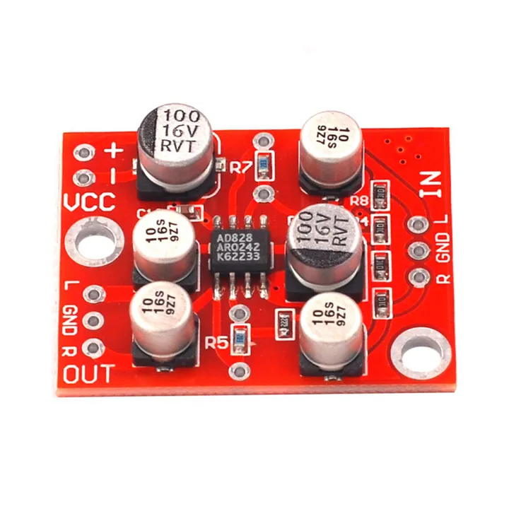 DC 3.715V AD828 Preamp Power Amplifier Board Microphone Preamplifier