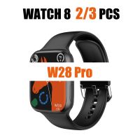 W28 2023โปรของแท้2/3ชิ้นสมาร์ทวอท์ช1.95นิ้วซีรีส์8เครื่องวัดชีพจร ECG NFC Siri