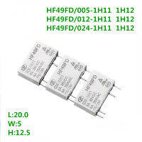 20Pcs HF49FD รีเลย์อุตสาหกรรม HF49FD-005-1H11 HF49FD-012-1H11 HF49FD-024-1H11 1H12 4PIN 5V 12V 24V Miniature Power Relay