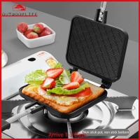 Sandwich Fry Pan Double-Sided Grilled Bread Toast Maker with 2 Detachable Handles Non-Stick Aluminum Alloy Kitchen Tools