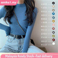 【มาเลเซียพร้อมสต็อก】เสื้อสเวตเตอร์ถักแขนยาวผู้หญิงฤดูหนาวคุณภาพสูง amika1