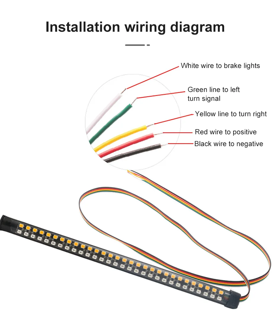 Motorcycle Led Tail Light Strip Wiring Diagram Shelly Lighting