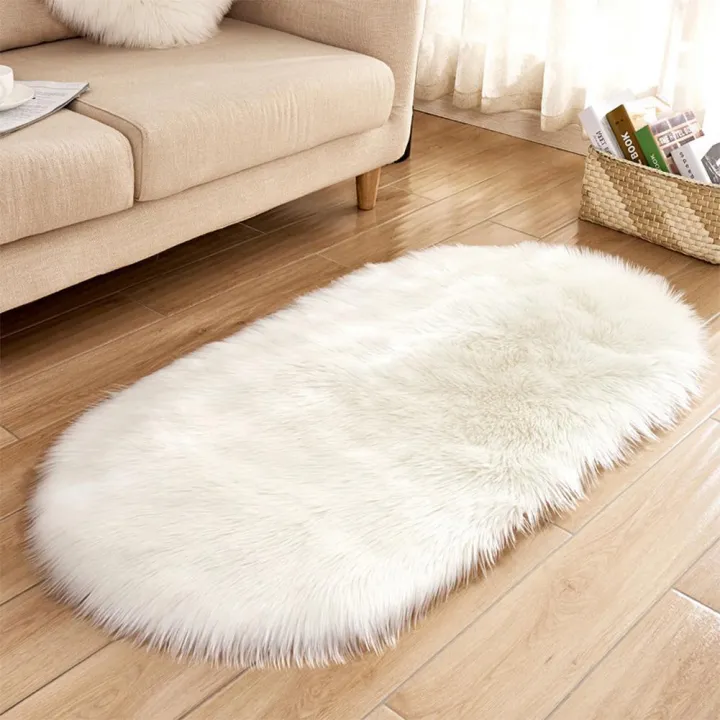 Soft Faux Sheepskin Fur Area Rugs For, White Faux Fur Rug Bedroom