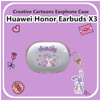 【Discount】For Huawei Honor Earbuds X3 Case Transparent Cartoon Pattern for Huawei Honor Earbuds X3 Casing Soft Earphone Case Cover