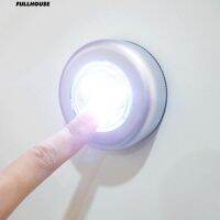 ‼♥ Mini Wireless 3 LED Push Touch ตู้ครัวตู้เสื้อผ้า Night Wall Light