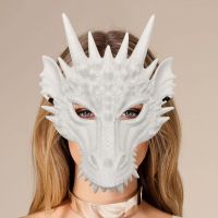 New Halloween Props 4D Dragon Mask Half Face Mask For Kids Teens Halloween Costume Party Decorations Adult Dragon Cosplay Props