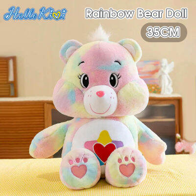 HelloKimi Doll Plush Toy Bear Doll Rainbow Bear Doll Colorful Doll Girl ...