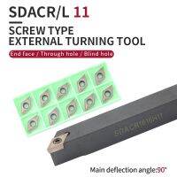 1pc SDACR1212H11 SDACR1616H11 SDACR2020K11 ที่วางเครื่องมือกลึงภายนอก DCMT คาร์ไบด์แทรกเครื่องกลึง CNC ชุดเครื่องมือตัด