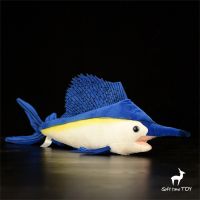 Sailfish High Fidelity ตุ๊กตาของเล่นตุ๊กตา Plushie ล่าปลาอะนิเมะน่ารักเหมือนสัตว์จำลองตุ๊กตายัดไส้ Kawai ของขวัญของเล่นสำหรับเด็ก2023ใหม่