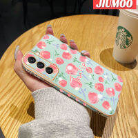 JIUMOO S22ปลอกสำหรับ Samsung บวก S22อัลตร้าเคสซิลิโคนนิ่มลายการ์ตูนน่ารักเคลือบดีไซน์ใหม่ขอบสี่เหลี่ยมเคสมือถือเคสป้องกันกล้องฝาปิดเลนส์เต็มรูปแบบ