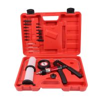 Hand- Vacuum Pump Kit Metal Hand- Vacuum Pump Auto Diagnostic-Tool,Car Auto Handheld Vacuum Pump Brake Bleeder Adaptor Fluid Reservoir Oil Tester Tools Kit