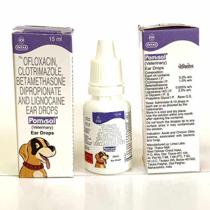 [FCR AGRIVET] 3 pcs Pomisol Eardrop 15ml for Pet / Para sa Tenga ng Aso