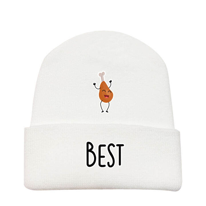 2020-new-best-food-cartoon-printed-knitted-hat-for-men-and-women-with-warm-cold-and-leisure-line-velvet-hat