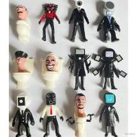 Eul โมเดลตุ๊กตาฟิกเกอร์ Skibidi Toilet Action Figure Titan TV Man Camera Man Speakerman ของเล่นสําหรับเด็ก 12 ชิ้น