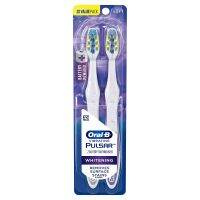 Original Oral-B Pulsar 3D White Pulsar แปรงสีฟันแบตเตอรี่, นุ่ม, 2จำนวน (สีอาจแตกต่างกัน)