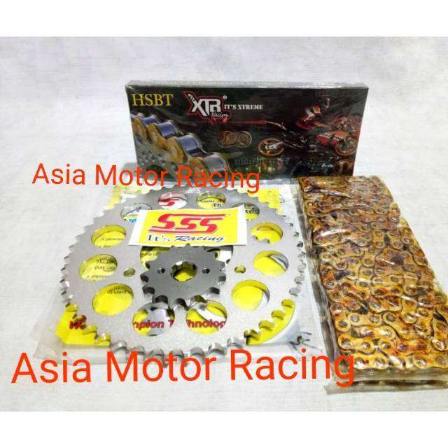 Gir Gear Set SSS 428 44 46474950 Rantai Hsbt Tiger Revo Cb150R Supra