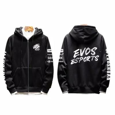 ♝□ ใหม่เสื้อกันหนาวเสื้อฮู้ดดี้มีซิปโลโก้ Evos Esports 2019 X Sponsoroversoroversized สําหรับผู้ชาย