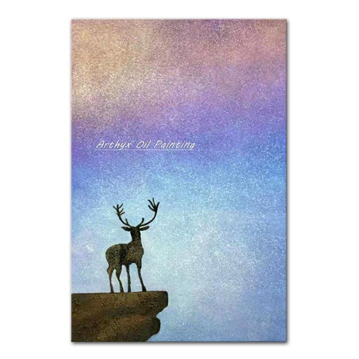 arthyx-deer-animal-oil-painting-on-canvas-modern-abstract-large-size-wall-art-picture-for-kids-room-home-decoration-new