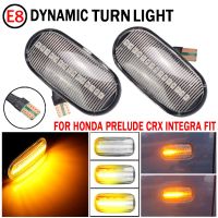 2PCS Led Dynamic Side Marker Turn Signal Light Sequential Blinker For HONDA Prelude CRX S2000 Integra Fit Del Sol Acura Civic