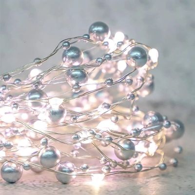 2M/10M 100LEDs LED Pearl Fairy String Light Garland Wedding Party Romantic Decorative Copper Wire Navidad Christmas Decor Lights Fairy Lights