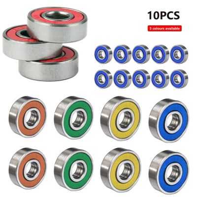 【LZ】☈  10pcs rolamentos de esferas 8x22x7mm 608rs ABEC-9 rolamentos em miniatura Deep Groove Roller Skate Rolamentos de roda Aço carbono para skate