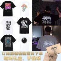 ส่งสินค้าพิเศษ Stussy2020ฤดูร้อนใหม่เสือดาวแขนแขนสั้นคอกลมคู่รักชายและหญิงที่มีเสื้อยืดแบบหลวมเดียวกัน