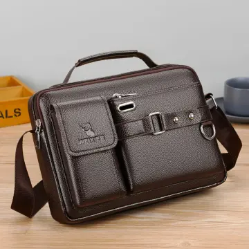 Leather office bags for cheap mens online