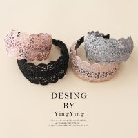 【YF】 French Retro Wide Lace Embroidery Headband Fashion Spring and Summer New Face Wash for Womens Hair Accessories