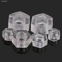 ✉▧ Clear Nylon Hex Full Nuts Transparent Plastic Hexagon Nut M3 M4 M5 M6 10-50pcs