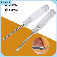 SADWSJ เหล็กเหล็กไร้สนิม ไขควงสำหรับไขควง ที่จับโปร่งใส 95mm ครับ เครื่องมือซ่อมแซมมือ ที่มีคุณภาพสูง ไขควงปากแบน เครื่องใช้ในครัวเรือน