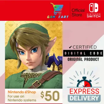 Physical Nintendo eShop $50 Card - Bowser 