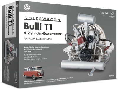 FRANZIS 67152 – Volkswagen VW Bulli T1 Boxer Engine True-to-Original 4-Cylinder Engine Kit in 1:4 Scale with Sound Module ตัวต่อ เครื่องยนต์