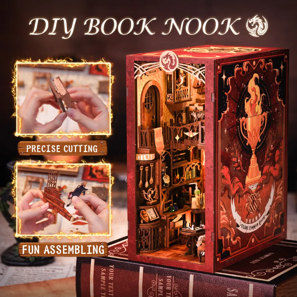 CUTEBEE DIY Book Nook Kit（Nebula Common Room）