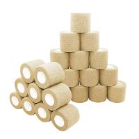 【LZ】 24 Rolls Pure Color non-woven Self Adhesive Bandage Sports Tape Finger Joints First Aid Kit Pet Vet Wraps 5cmx4.5m Medical tape