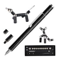 【LZ】❒△❈  Metal Magnetic Pen Toys Gift Multifunctional Deformable Decompression Magnet Writing Pen Eliminate Pressure Fidget Pen for Desk