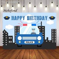 ▼۩♟ Mehofond Photography Background Child Boy Birthday Themed Policeman Table Backdrop Photo Studio