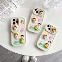 3D ลายการ์ตูนมารูโกะสาวน่ารักสำหรับ IPhone14 13 12 11 Pro Max สำหรับเคสโทรศัพท์เป็นคู่แฟชั่น