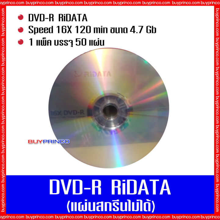 แผ่นดีวีดี-ไรดาต้า-dvd-ridata-แผ่นดีวีดีสกรีนไม่ได้