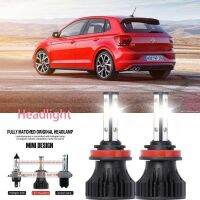 หลอดไฟหน้ารถยนต์ LED LAI 40w 6000k สีขาว สําหรับ VW POLO 2006-2012 รับประกัน 10 เดือน