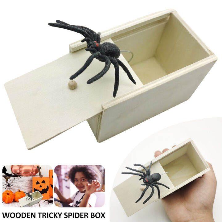 Spider Prank Box For Halloween Party Spider Prank Box Wooden Prank 