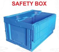 BIN ถังขยะ SN-8764 กล่องลังพับได้มีฝา กล่องเก็บของ safety box ลังพลาสติกพับได้ มีฝาปิด 58 ลิตร กล่องลังพลา ที่ใส่ขยะ  Trash Can