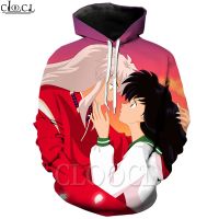 CLOOCL Japanese Anime Inuyasha Hoodie Womens Mens 3D Print Long Sleeve Sweatshirt Fashion Casual Hot Selling Hooded Pullovers