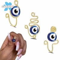 COSE Evil Eye ฟ้า ขาว ดำ 3 ชิ้น เรียบง่าย กะบังปลอม เครื่องประดับเจาะ ผู้ชาย ตาปีศาจ ผู้หญิง เยื่อบุโพรงจมูก แหวนจมูกปลอม แหวนห่วงจมูก เกลียว คลิปจมูก