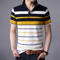 เสื้อยืดคู่สำหรับผู้ชายและผู้หญิง M-XXXXL โอเวอร์ไซส์ผ้าคอตตอน Kaus Polo Garis คลาสสิกสำหรับ2023ฤดูร้อน